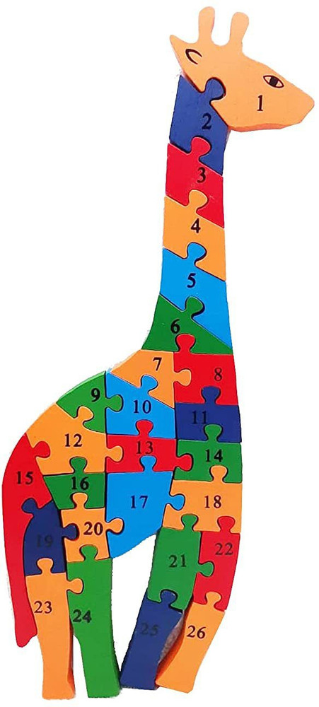 Wooden giraffe store alphabet puzzle