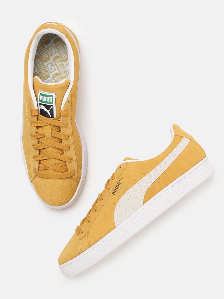 Puma suede yellow mens best sale