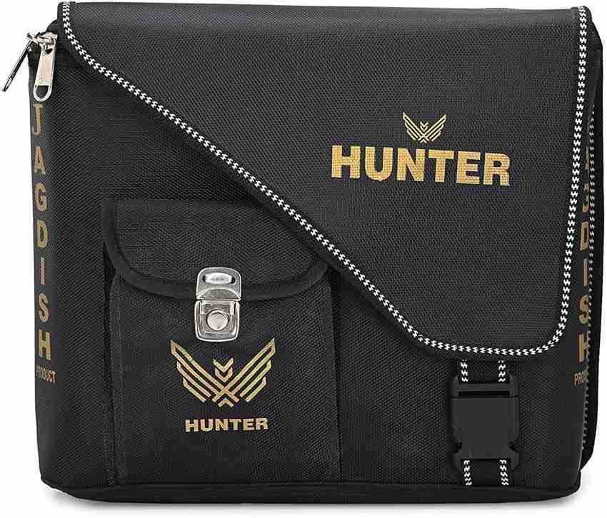JAGDISH Saddle Bag Black Polyester Fabric Motorbike Saddlebag