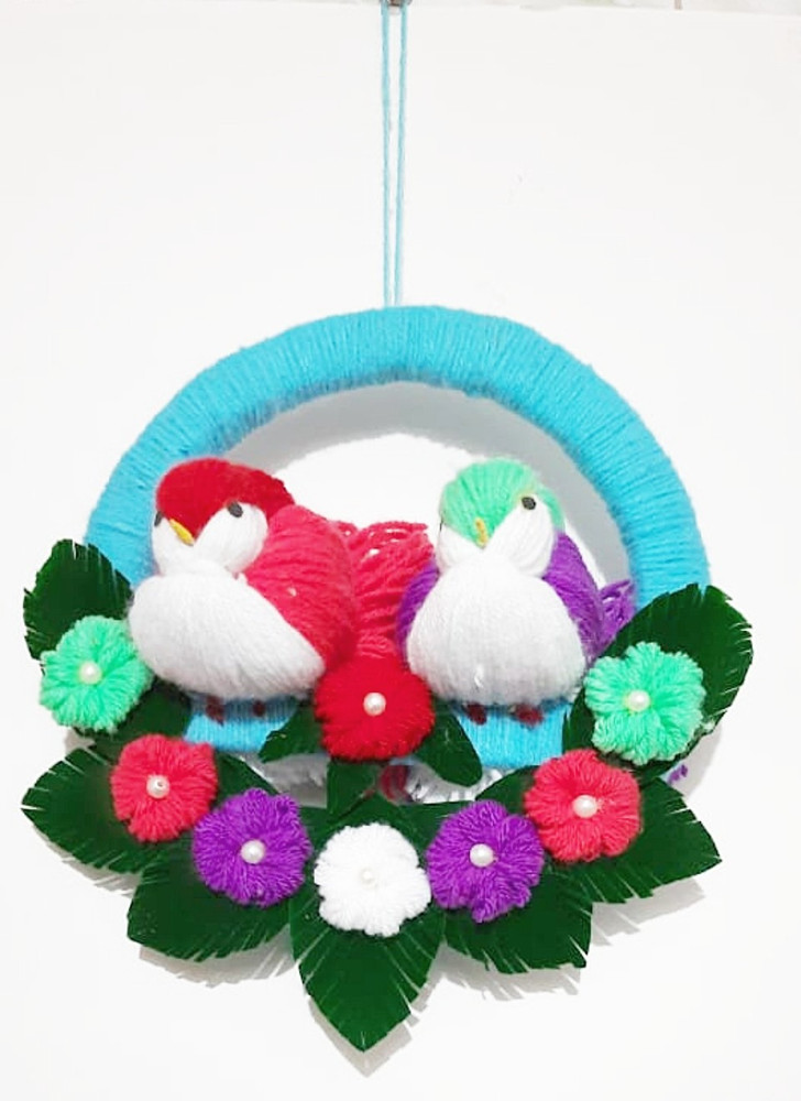 AVCREATIONS Bird woollen wallhanging handmade handicraft Price in