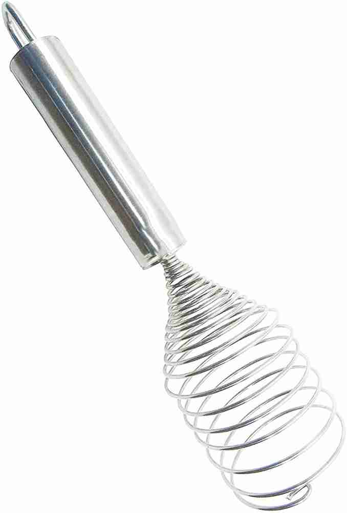 Stainless Steel Wire Coil Spiral Whisk Milk and Egg Beater & FREE SHIPPING