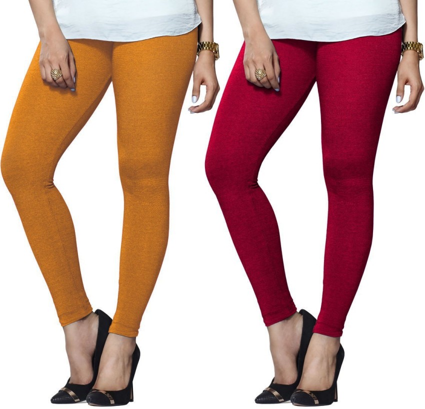 Lux Lyra Ankle Length Leggings, Pack of 3 : : Fashion