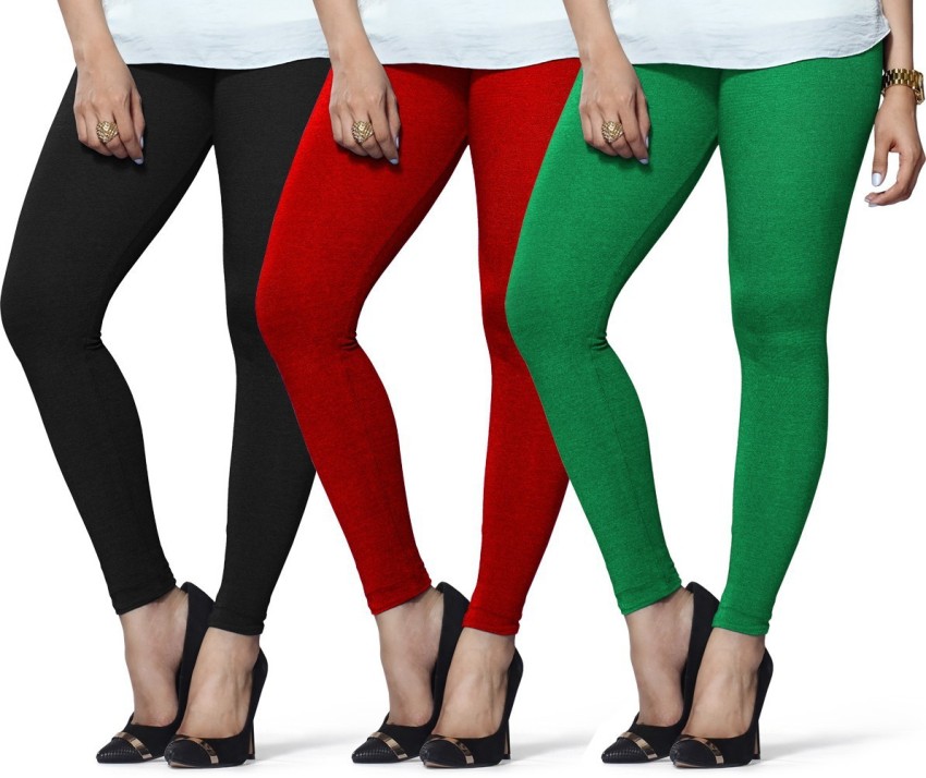 Lux Lyra Ankle Length Leggings, Pack of 3