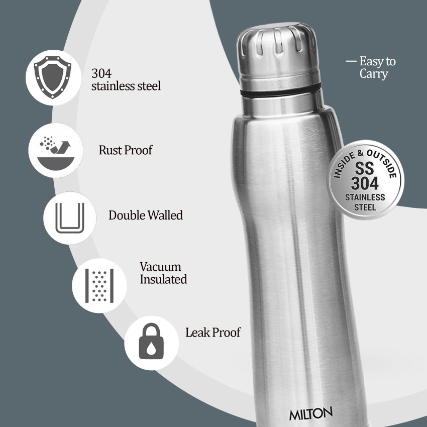 Buy Milton Water Bottle - Thermosteel, 24 Hour Hot & Cold, Silver