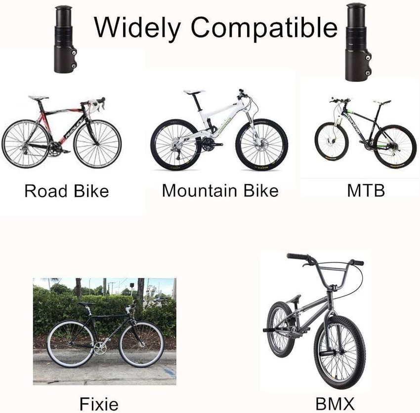 Bicycle fork stem extender handlebar riser aluminium 2025