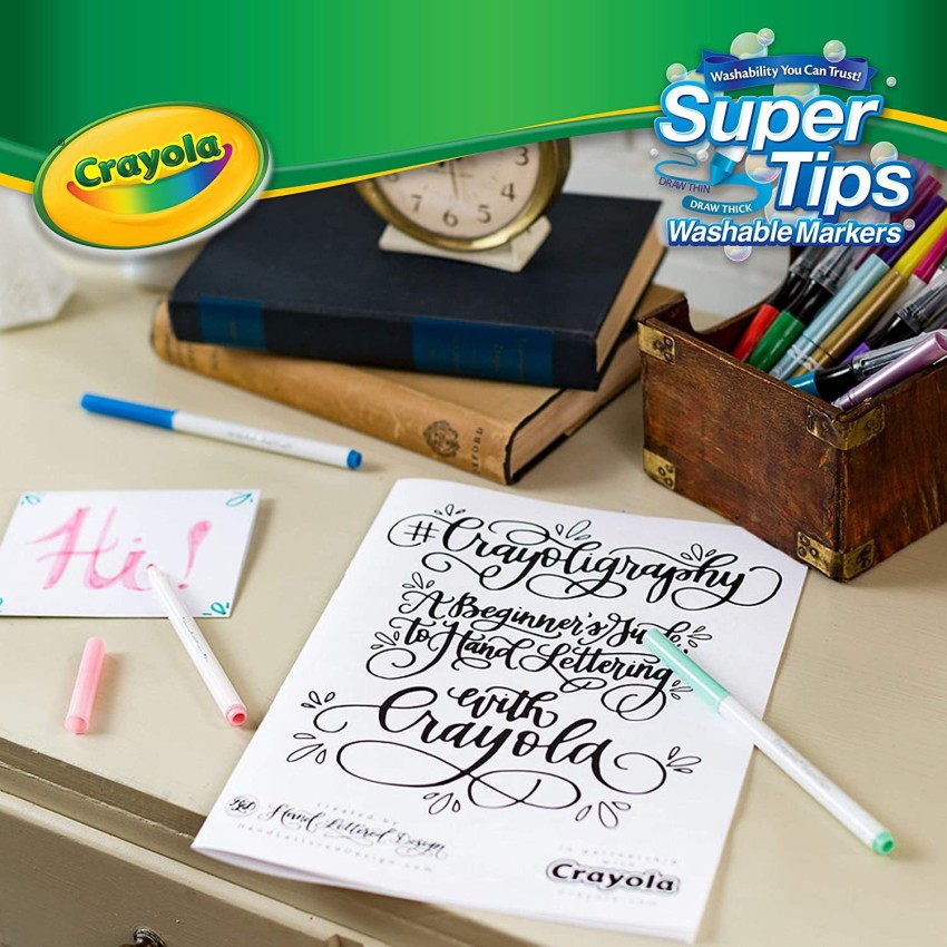 Crayola Super Tips Marker Set (100 Count), Washable Markers, Kids