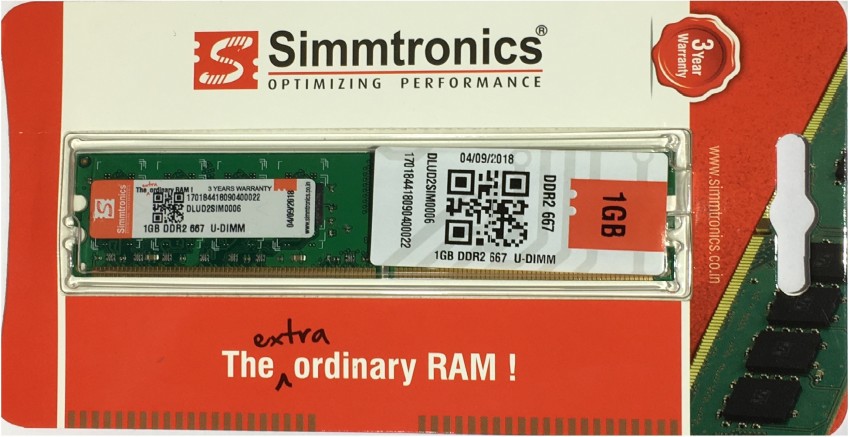 simtronics 667 DDR2 1 GB (simmtronics 1gb ddr2 667 destop ram) - simtronics : Flipkart.com
