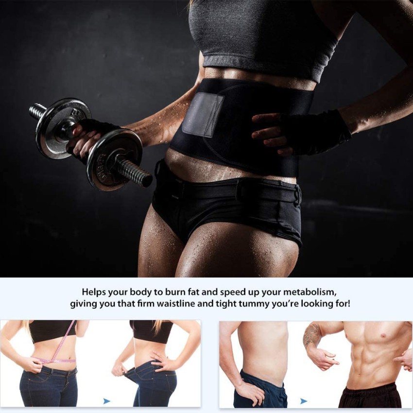 2pc Waist Trimmer Body Trainer for Stomach Sweat Fat Burning Weight Loss  Body Workout Wrap Abs Training Men and Women or Back Lumbar Support in  Weight