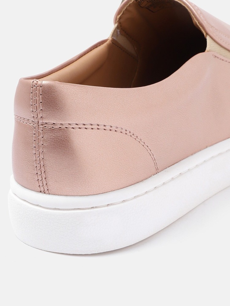 Womens rose gold hot sale slip on sneakers