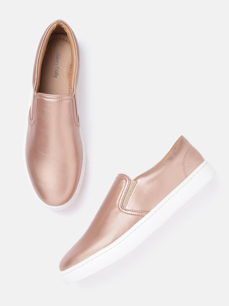 Allen Solly Women Rose Gold Toned Slip On Sneakers Slip On Sneakers For Women Buy Allen Solly Women Rose Gold Toned Slip On Sneakers Slip On Sneakers For Women Online at Best Price Shop