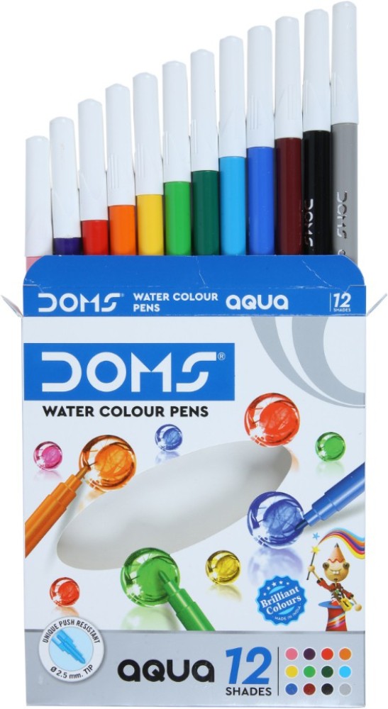 DOMS Aqua Water Colour Pen 12 Shades Bbag.in