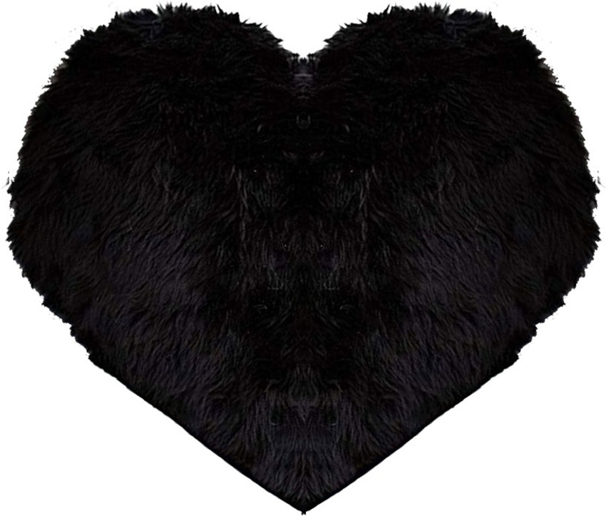 Black discount heart pillow