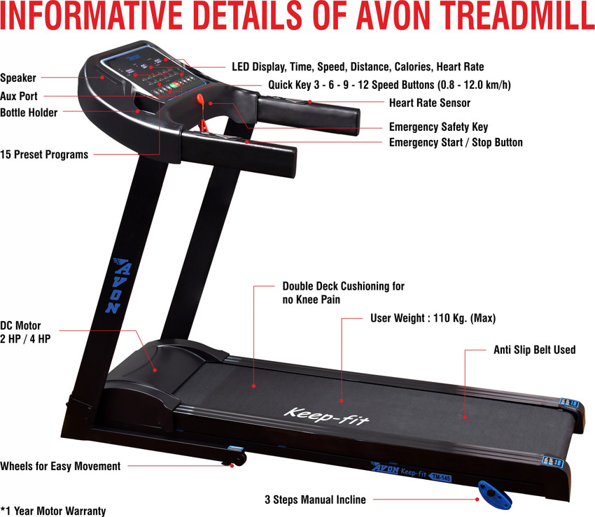 Avon manual hotsell treadmill price