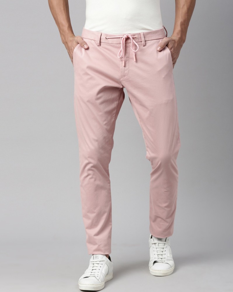 Mens slim best sale fit pink pants