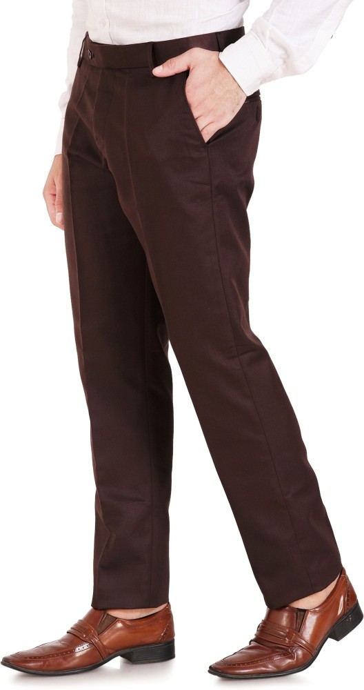 Buy Brown Mid Rise Check Formal Trousers for Men Online at SELECTED HOMME  276492601