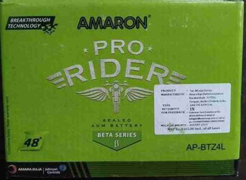 amaron pro bike rider battery price