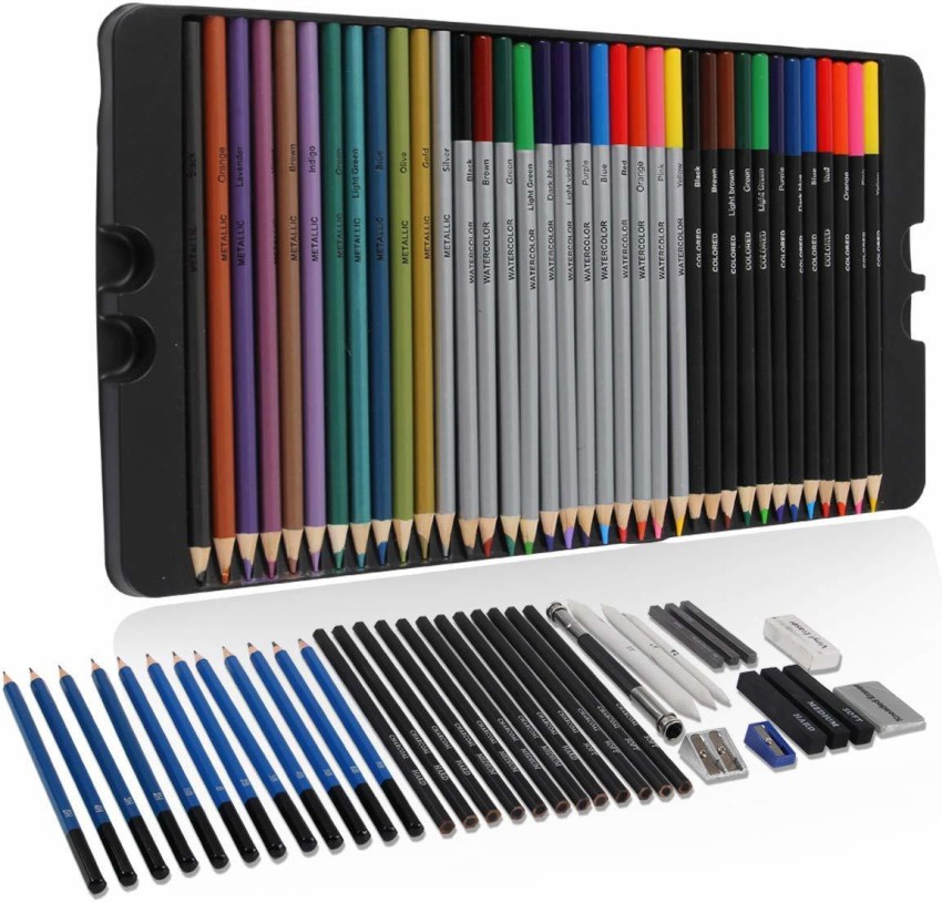 Wynhard Drawing Pencils for Artist 50 Pcs Sketching Kit Art Kit for Kids  Artist Pencil Set