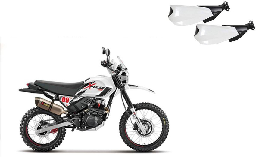Buras NEW WHITE SHINING PROTECTIVE HANDGUARD FOR NEW HERO X PULSE