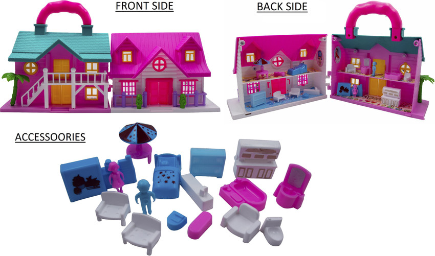 Doll House 14-Piece Play Set