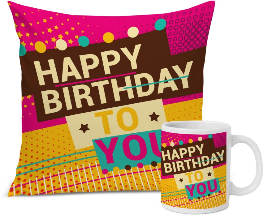 Happy top birthday cushion