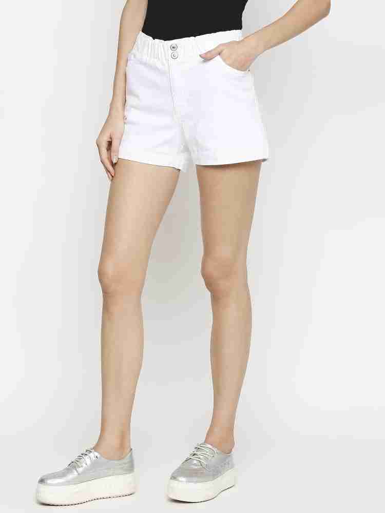 LEE COOPER Solid Women Denim White Denim Shorts Buy LEE COOPER Solid Women Denim White Denim Shorts Online at Best Prices in India Flipkart