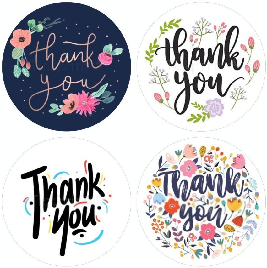 Tickprints® 3.81 cm Thank You Paper Stickers 1.5 Inch Round Self Adhesive  Sticker Price in India - Buy Tickprints® 3.81 cm Thank You Paper Stickers  1.5 Inch Round Self Adhesive Sticker online at