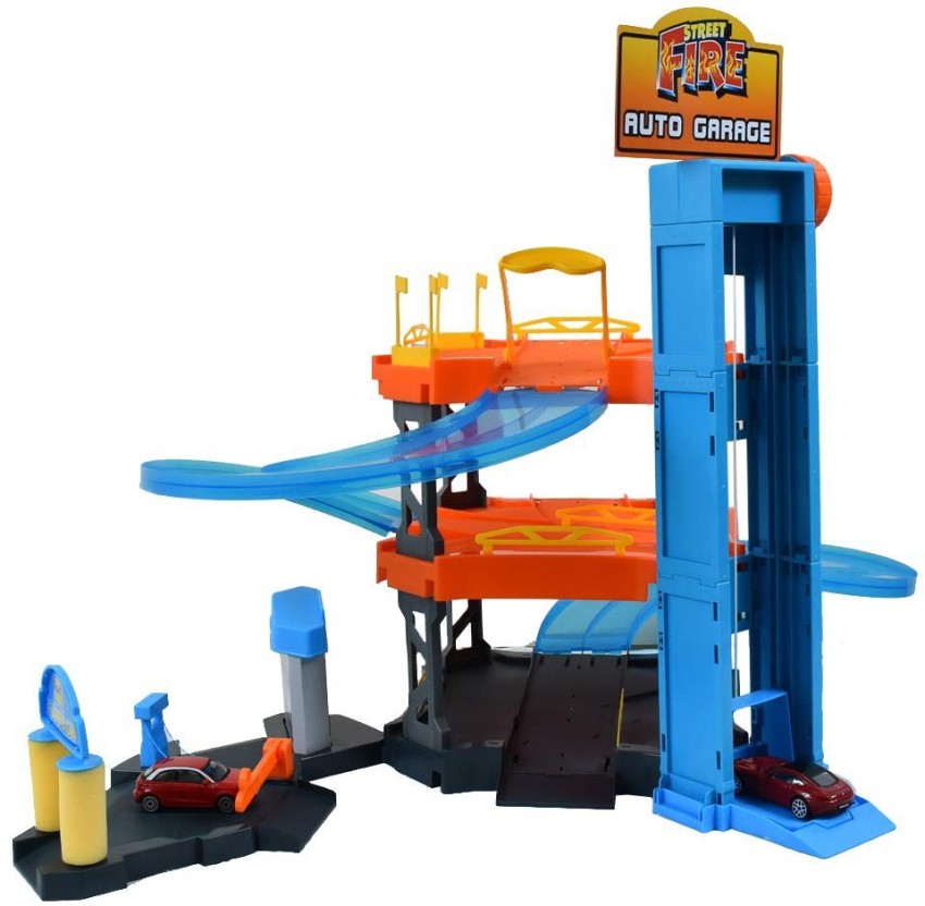 BBurago Garage Playset Street Fire Auto Pista