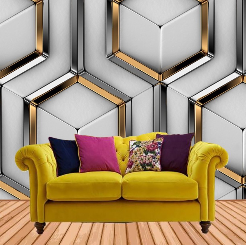 Luxury Gold Bedroom PVC Wallpaper Size 57 Sq Feet Roll