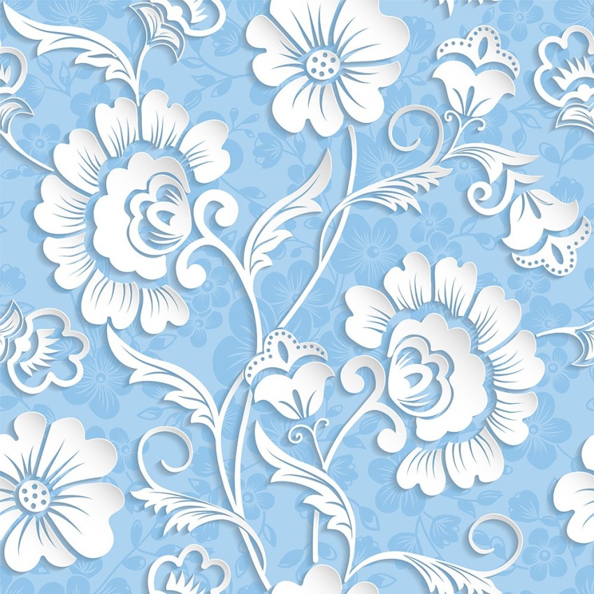22 Blue and White Floral Wallpapers  WallpaperSafari