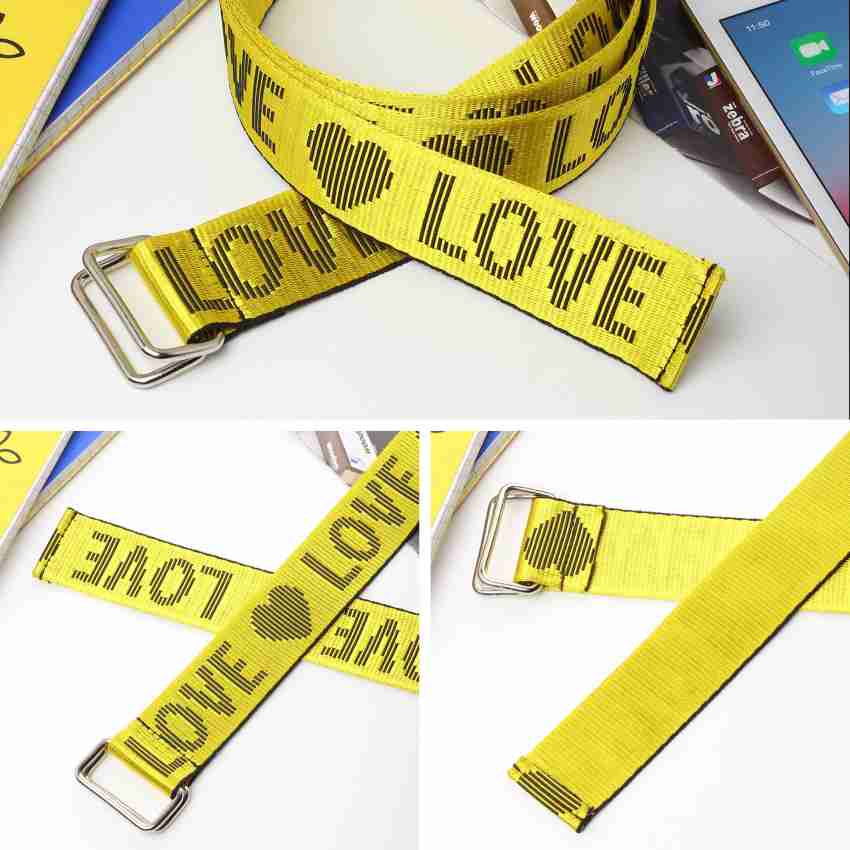 ZORO Men Multicolor Canvas Belt YELLOW+NEON GREEN LV - Price in India