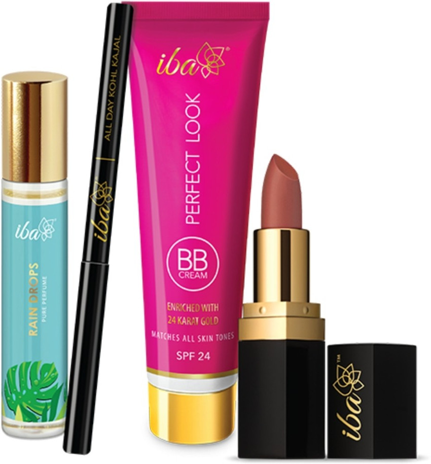 Iba Bundle Rain Drops Perfume Kohl Kajal BB Cream Lipstick