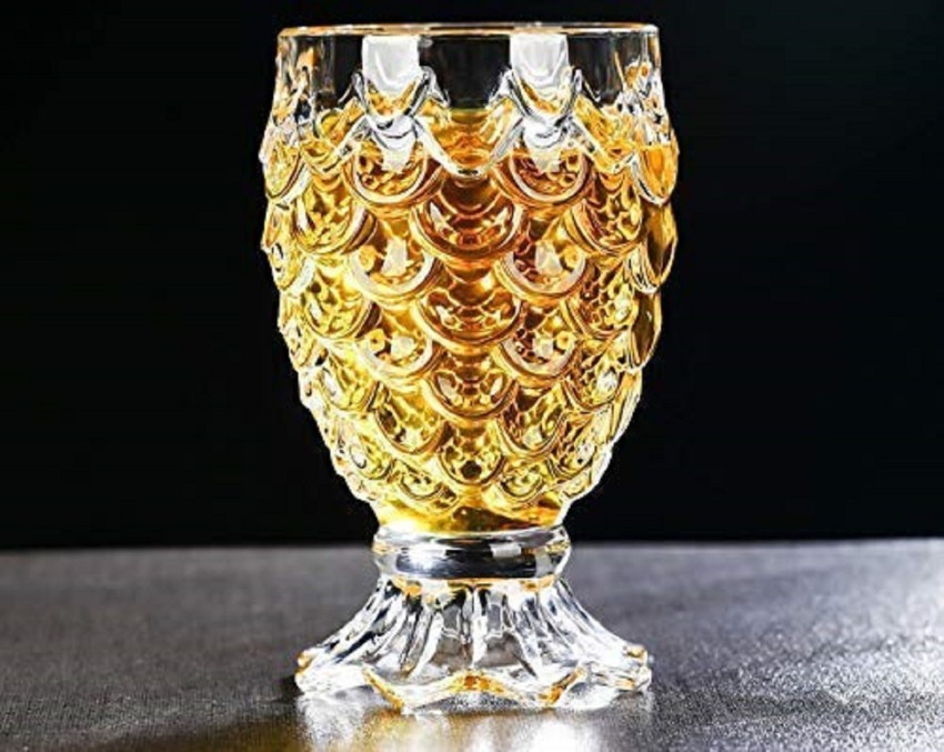 Fancy Juice Glasses Set, Pineapple Shape Glass for Water 6 pis