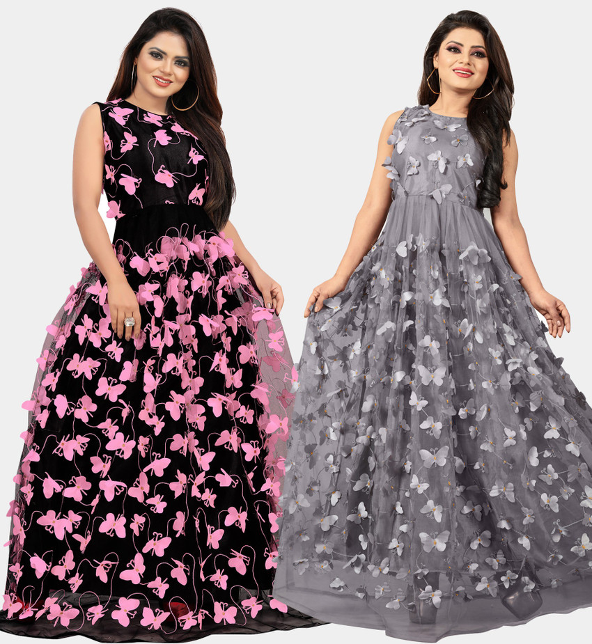 DECOFIN Flared A line Gown