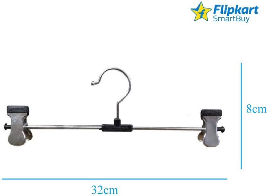 Black Wooden Trousers Hangers  With Adjustable Clips