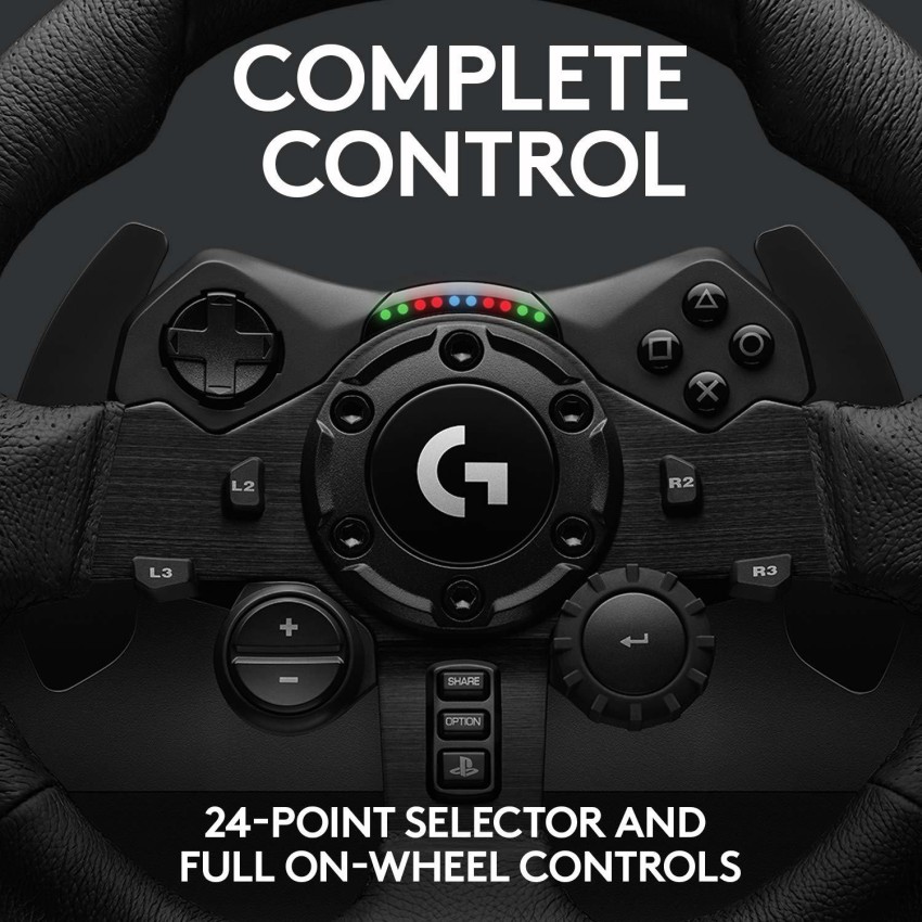 Logitech G923 Racing Wheel and Pedals,Dual Clutch, for Motion