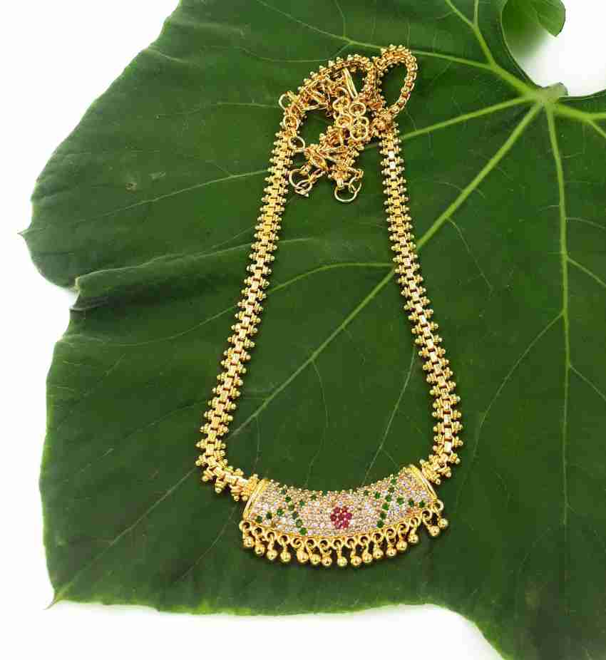 Anujeet Fashion Hub Gold Plated Long Covering Chain with Multicolor AD  Stone Goddess Lakshmi Dollar Gold-plated Plated Copper Chain Price in India  - Buy Anujeet Fashion Hub Gold Plated Long Covering Chain