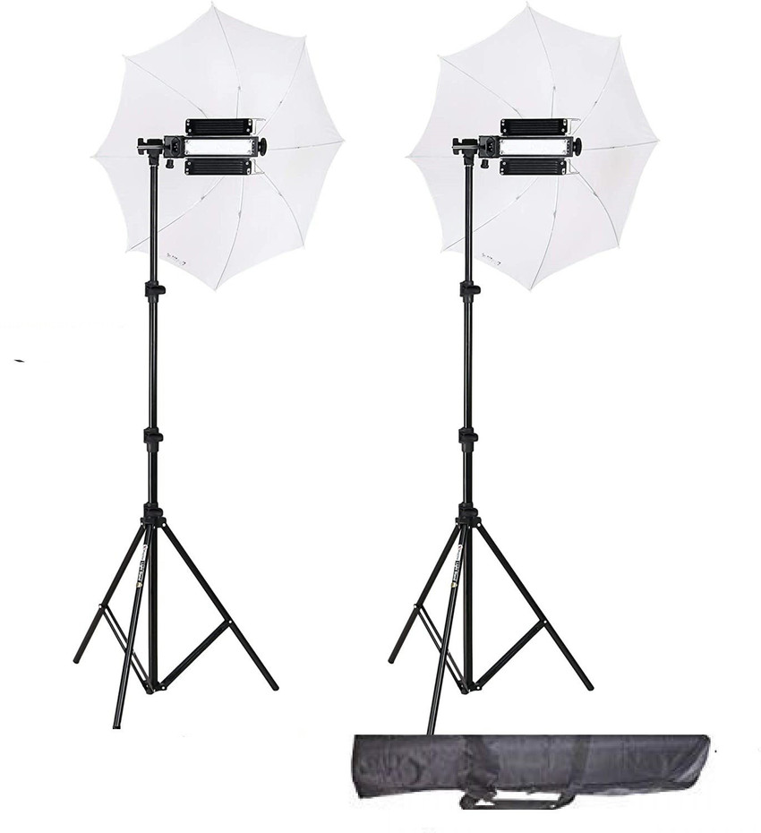 WON Pair Porta Umbrella Video Light for Video Photography Portable Studio Kit 14Ft White Reflector Umbrella Price in India Buy WON Pair Porta Umbrella Video Light for Video Photography Portable Studio