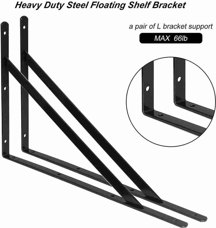 DILNAZ ART 10 Pack 16 Inch Shelf Brackets Heavy Duty Right Angle