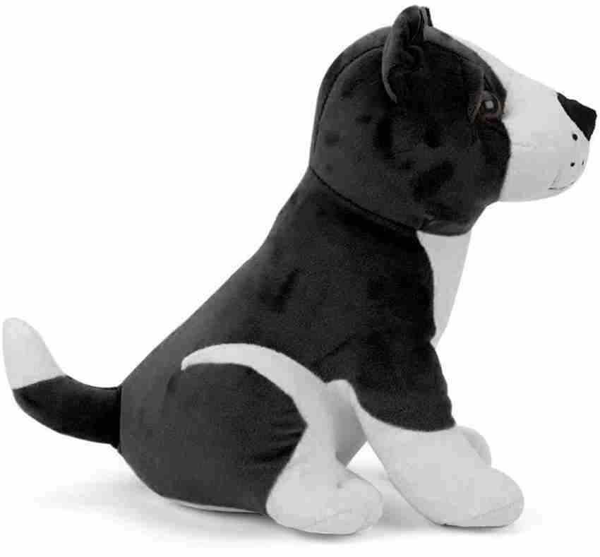 Black and white pitbull stuffed animal best sale
