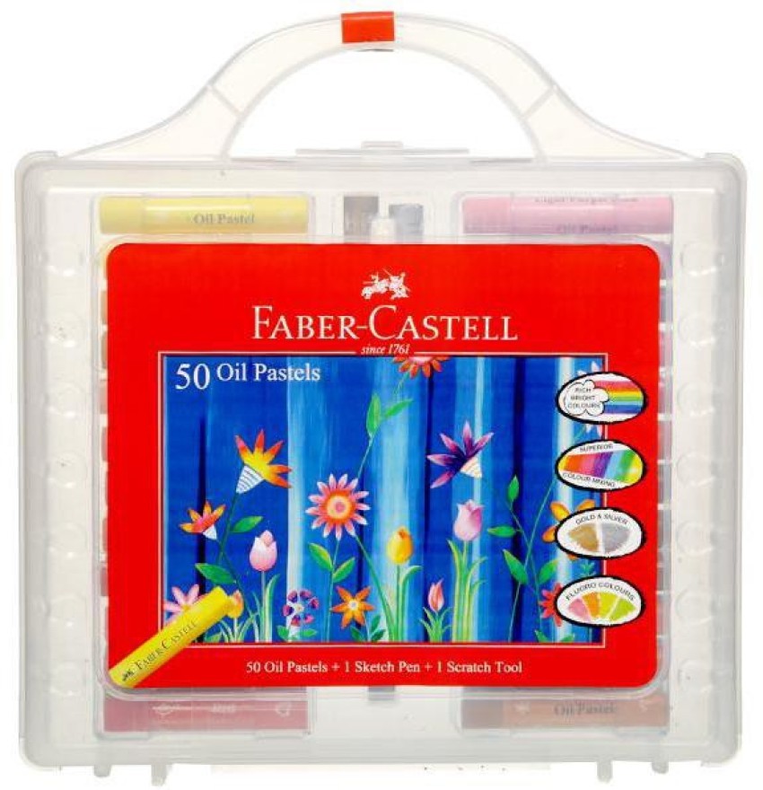 Buy Online Faber Castell Oil Pastels 50 Shades Plastic Pack