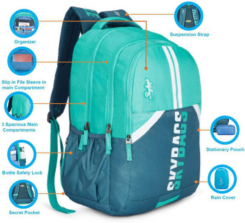 SKYBAGS Astro Extra 01 With Raincover 36 L Backpack Multicolor