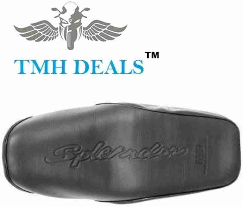 TMH SPLENDOR PLUS BLACK WITH SILVER SEAT COVER HEAVY MATERIAL