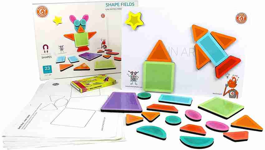 Hamleys Magnetic Shapes Toys for Kids 2 Years 3 Years 4 Years Old Boys Girls Fun Play Toy Gift for Unlimited Imaginative Play Made in India STEM Toy Educational Board Games