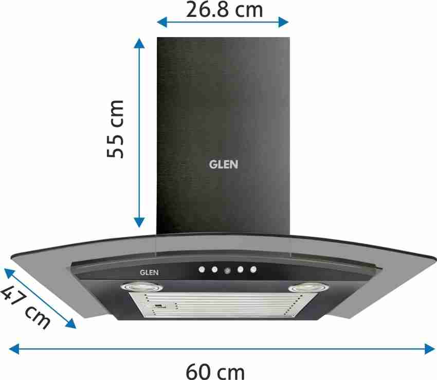 Glen kitchen chimney 6071 black ex 60cm cheap