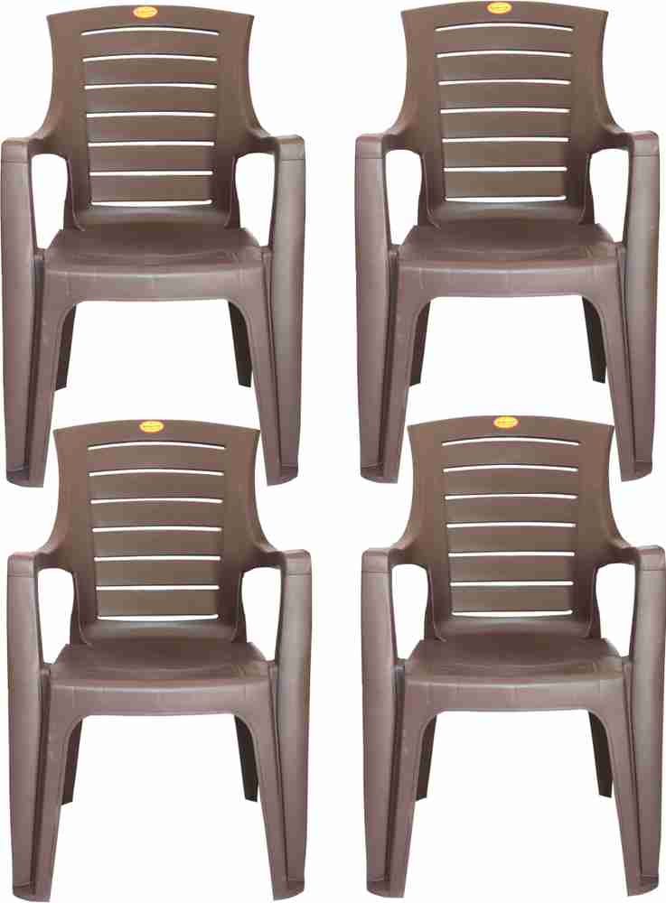 Radha gold EVERGREEN BROWN SET OF 4 CHAIR FULLY COMFORT nd weight