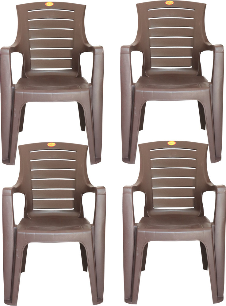 Radha gold EVERGREEN BROWN SET OF 4 CHAIR FULLY COMFORT nd weight