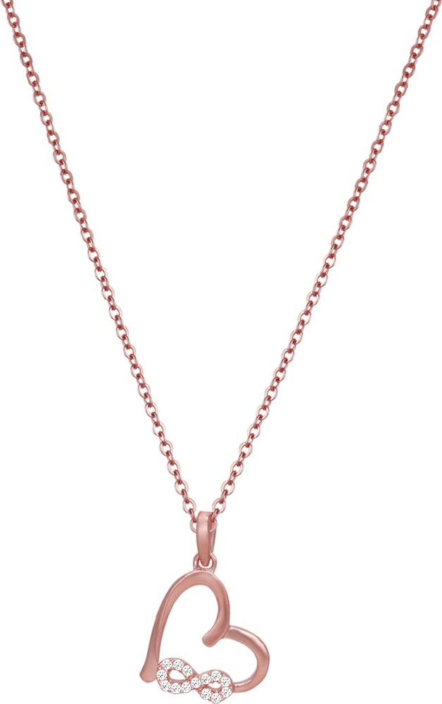 Buy Anushka Sharma Rose Gold Love Heart Pendant with Link Chain for Women  Online in India