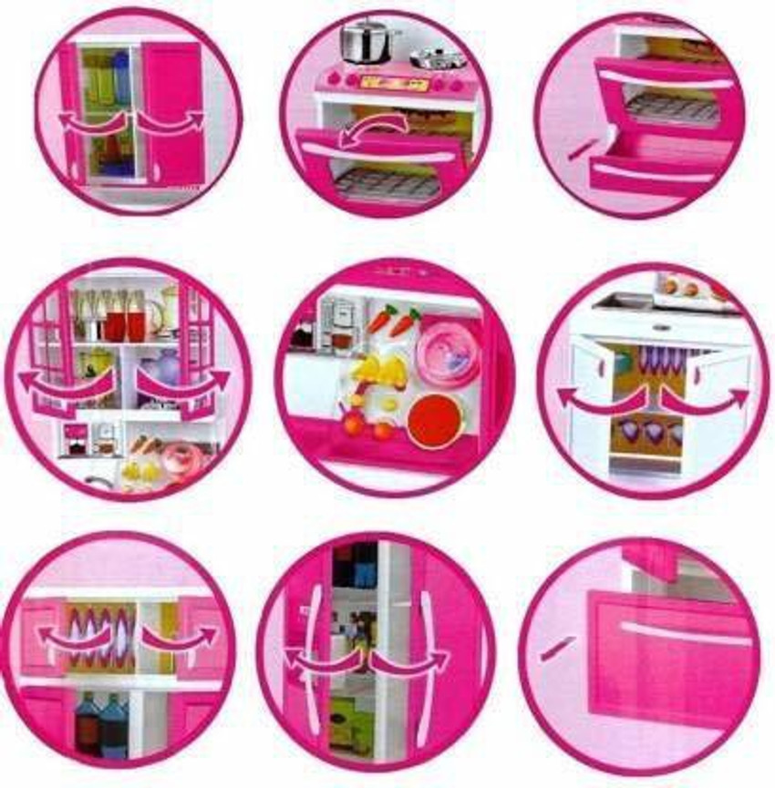 THE CAPACIOUS Modern Barbie Kitchen Toy Princess Set for Baby Girl