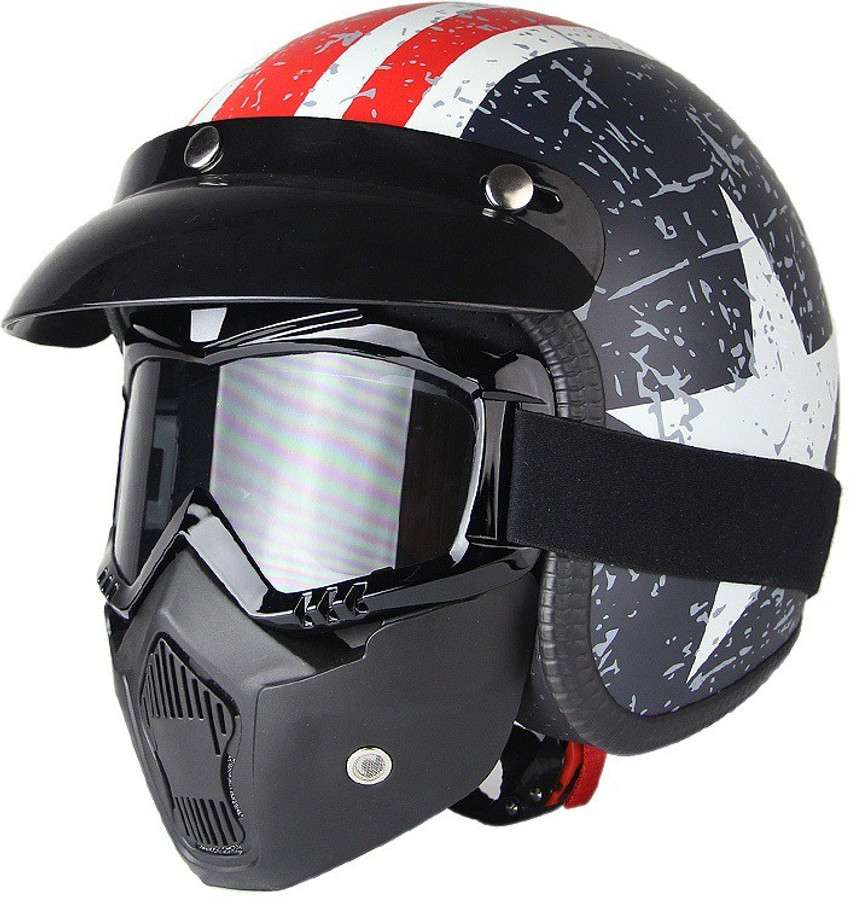 Qiisx QX BL 12T Bike Riding Face Mask Face Shield Motorcycle