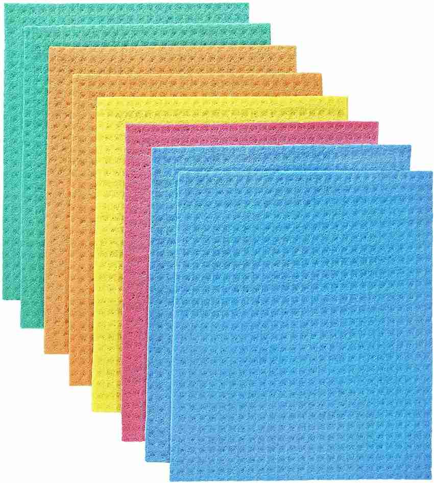 10pcs Kitchen Dishcloths, Reusable Dish Cellulose Sponge Cloths